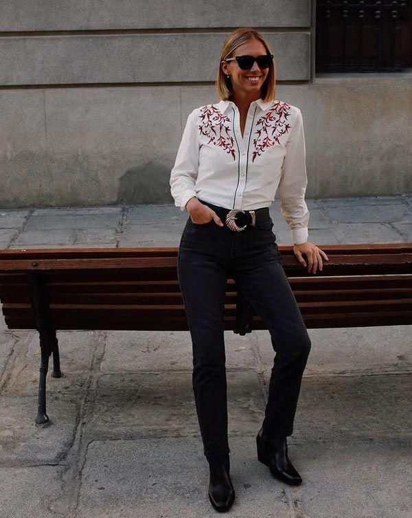 lucia barcena look vaqueros