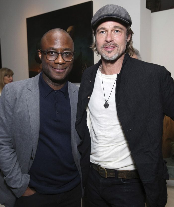 Brad Pitt junto al director Barry Jenkins