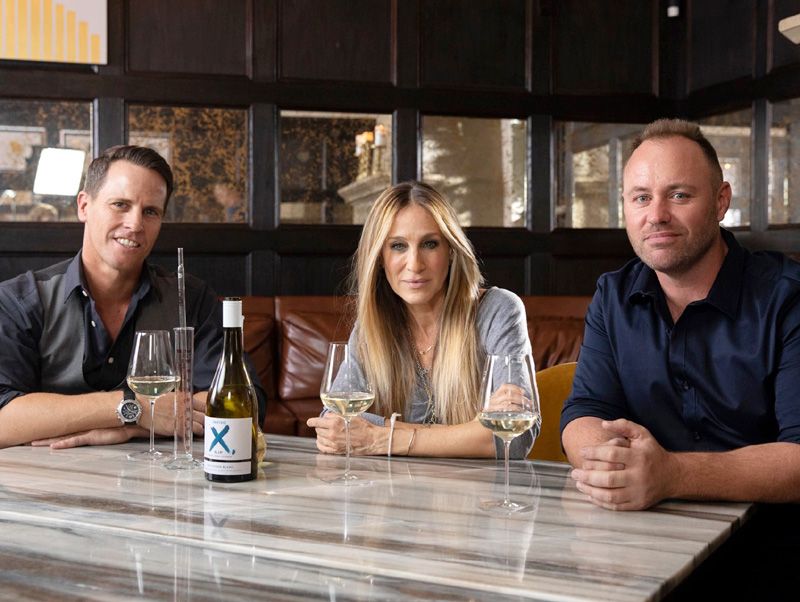 Sarah Jessica Parker con los bodegueros de Invivo Wines