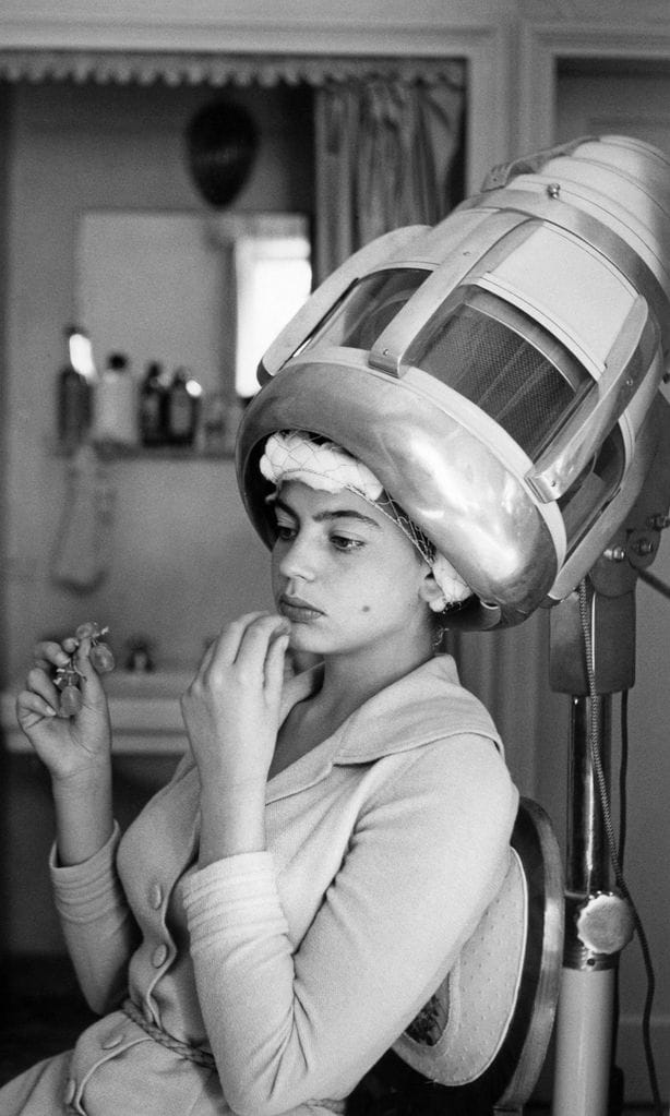 Ira von Furstenberg at the hairdresser before her wedding