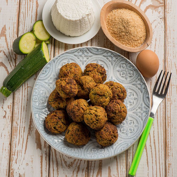 Albóndigas de calabacín y 'ricotta'