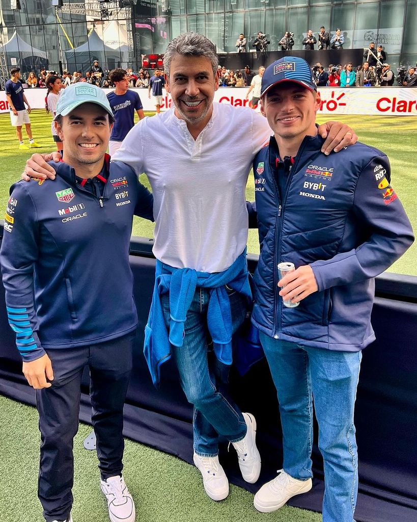 Arturo Elías Ayub, Checo Pérez y Max Verstappen