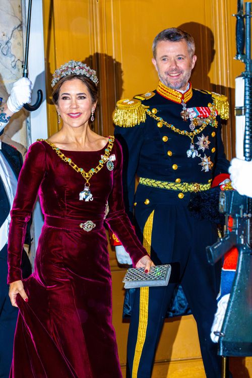 Federico y Mary de Dinamarca en la cena de gala