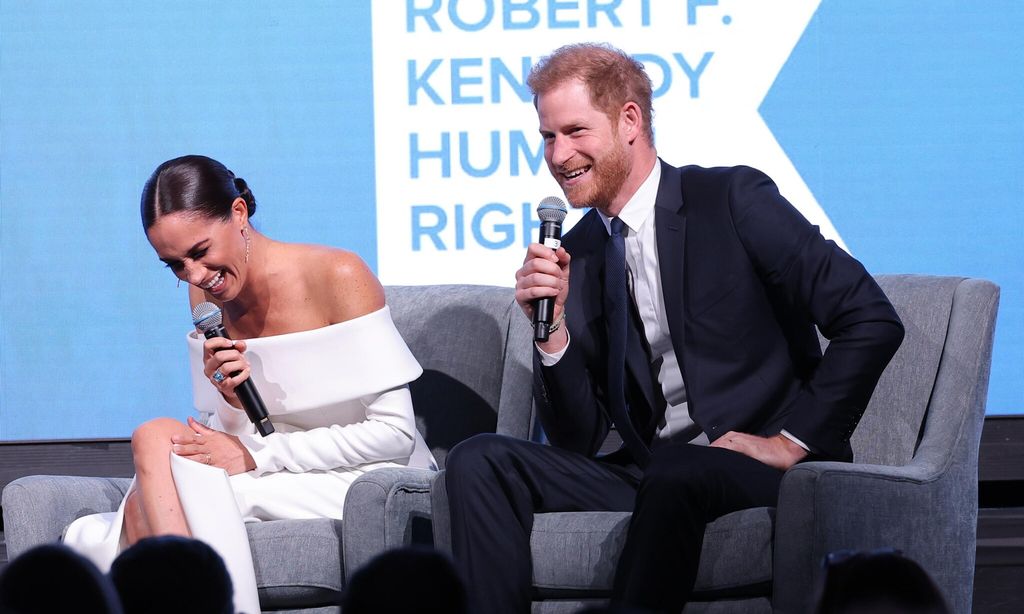 the duke and duchess of sussex were honored at the gala held at the new york hilton midtown