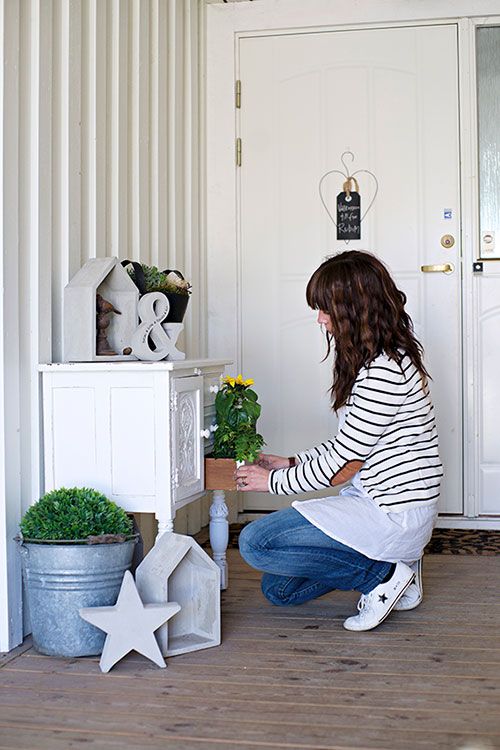 Decoración de recibidor con plantas de interior