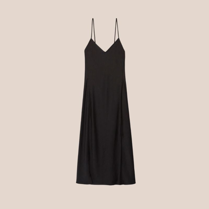 slip dress negro basico