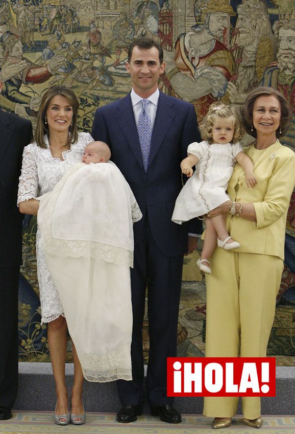 Reina Letizia en el bautizo de Sofía