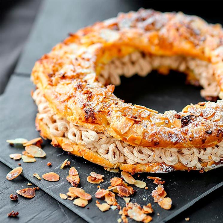 'Paris brest' relleno de muselina de praliné de almendras