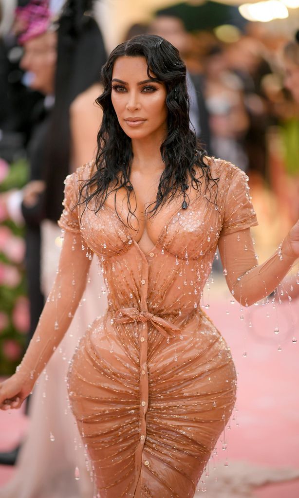kim kardashian in the 2019 met gala celebrating camp notes on fashion arrivals