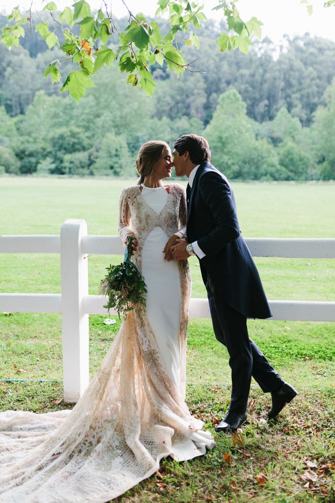 María Pombo en su boda