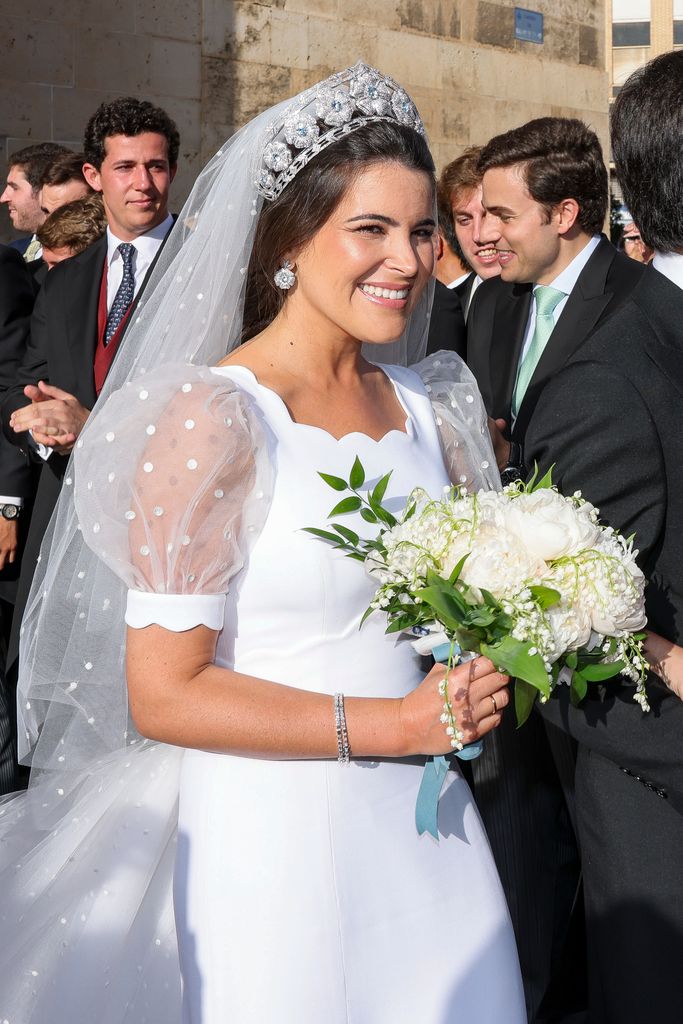 Natalia Santos con vestido de novia de Navascués