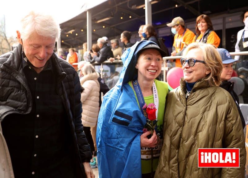 Hillary y Bill Clinton y Chelsea Clinton 