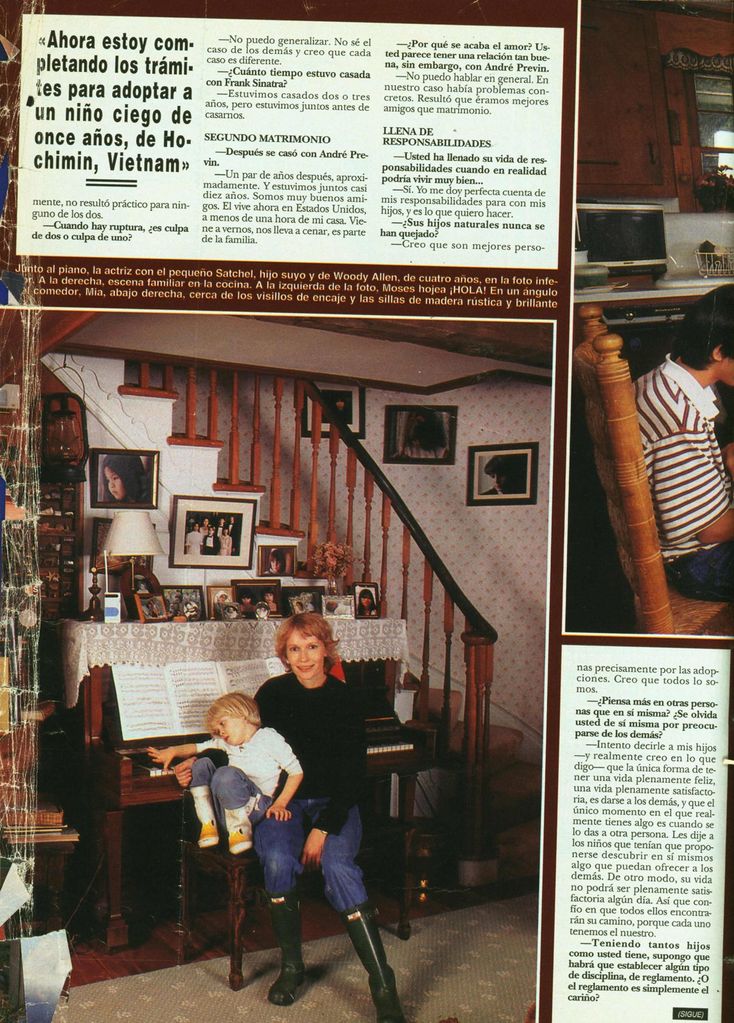 Mia Farrow habla en ¡HOLA! en noviembre de 1992