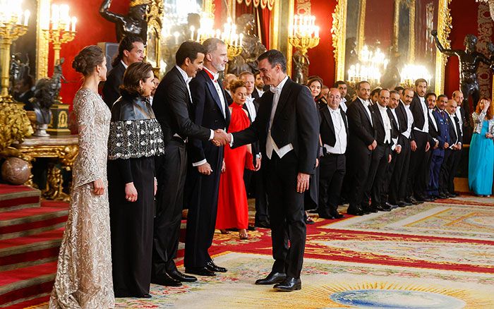 Los reyes Felipe y Letizia, anfitriones en una cena de gala para el emir y la jequesa de Catar