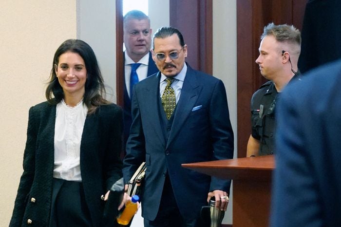 Johnny Depp en el juicio con Amber Heard