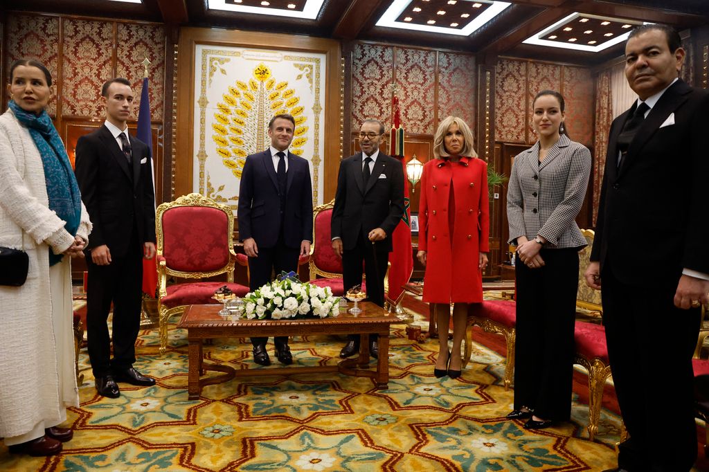 Lalla Khadija con el matrimonio Macron