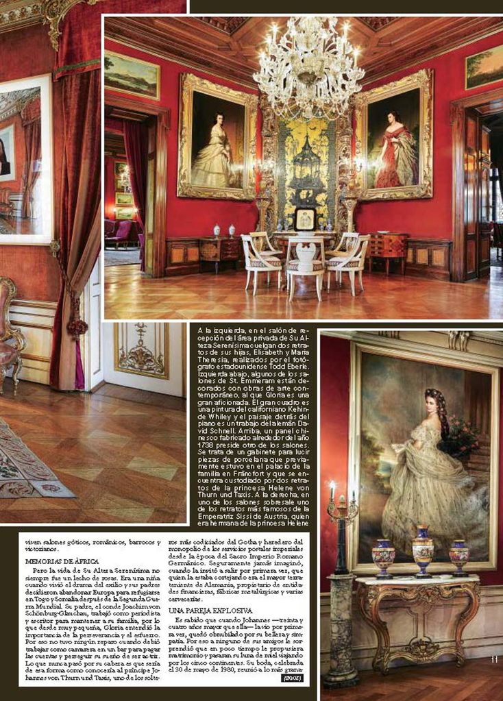 Gloria von Thurn und Taxis casa. ARCHIVO HOLA. USO PLUS