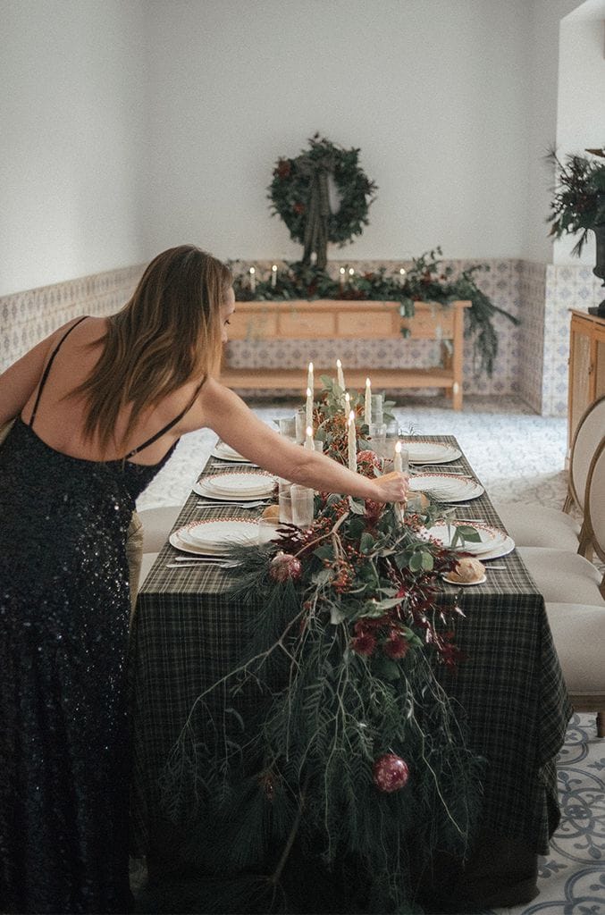 Poner la mesa en Navidad