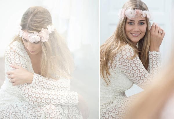 La noche previa a la boda de Thiago Alcántara y Júlia Vigas se celebró una white party en la playa de Aigua Blava, en la que Júlia llevó un vestido de la diseñadora Cristina Tamborero
