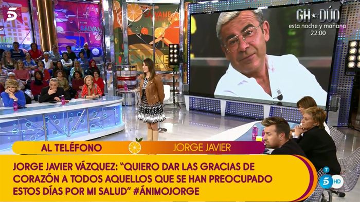 Jorge Javier Vázquez interviene telefónicamente en 'Sálvame' para explicar su situación