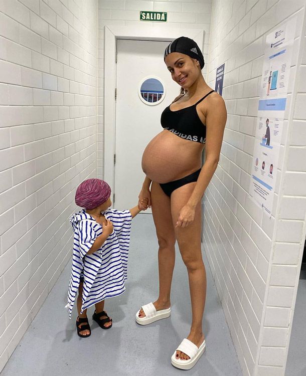 hiba abouk con su hijo Amín