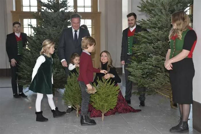 Magdalena de Suecia y su familia