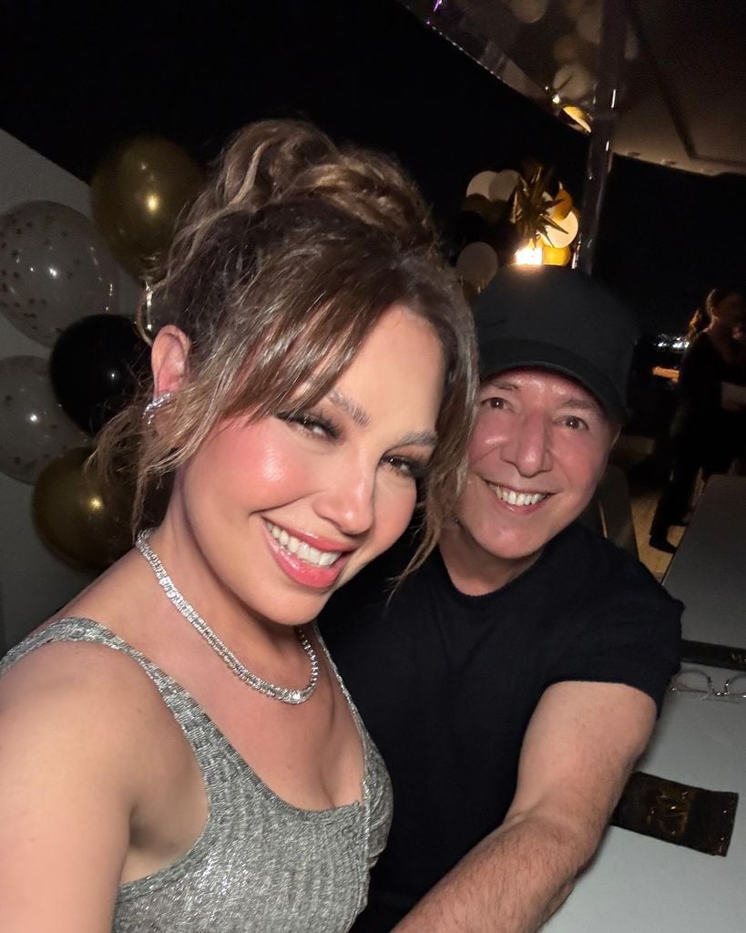 Thalía y Tommy Mottola en Año Nuevo.