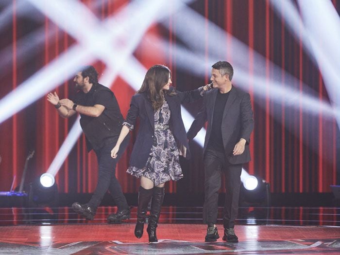 Laura Pausini, con Alejandro Sanz, en 'La Voz'