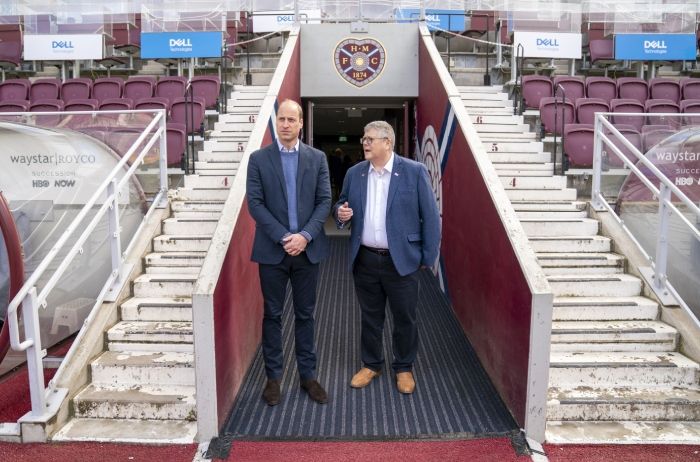 El duque de Cambridge en el Tynecastle Stadium.