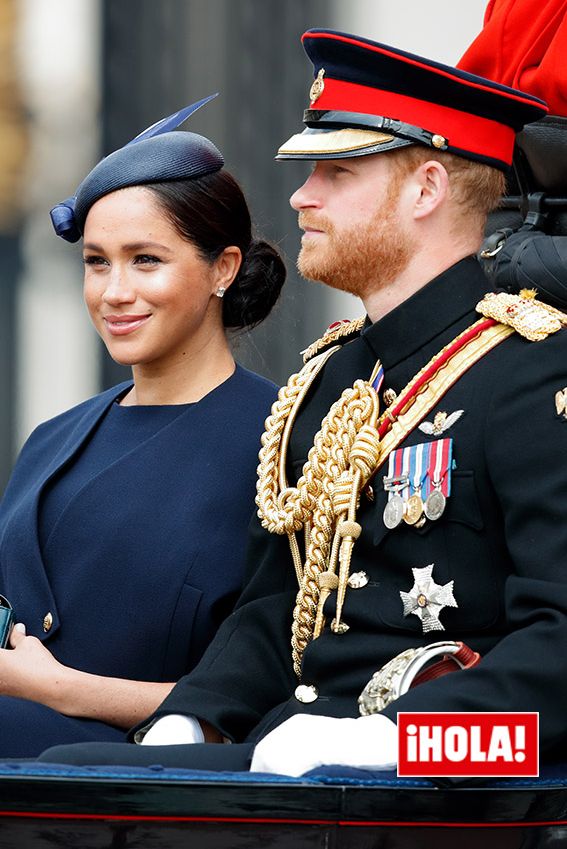 Meghan Markle y el príncipe Harry en el 'Trooping the Colour'