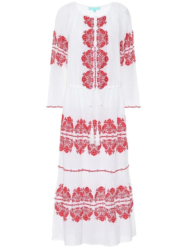 kaftan blanco rojo