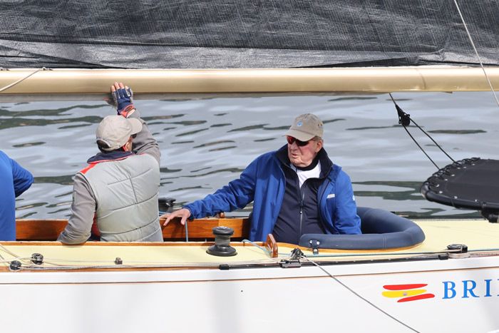 El rey Juan Carlos en las regatas de Sanxenxo