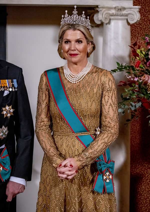 Máxima de Holanda con vestido de gala