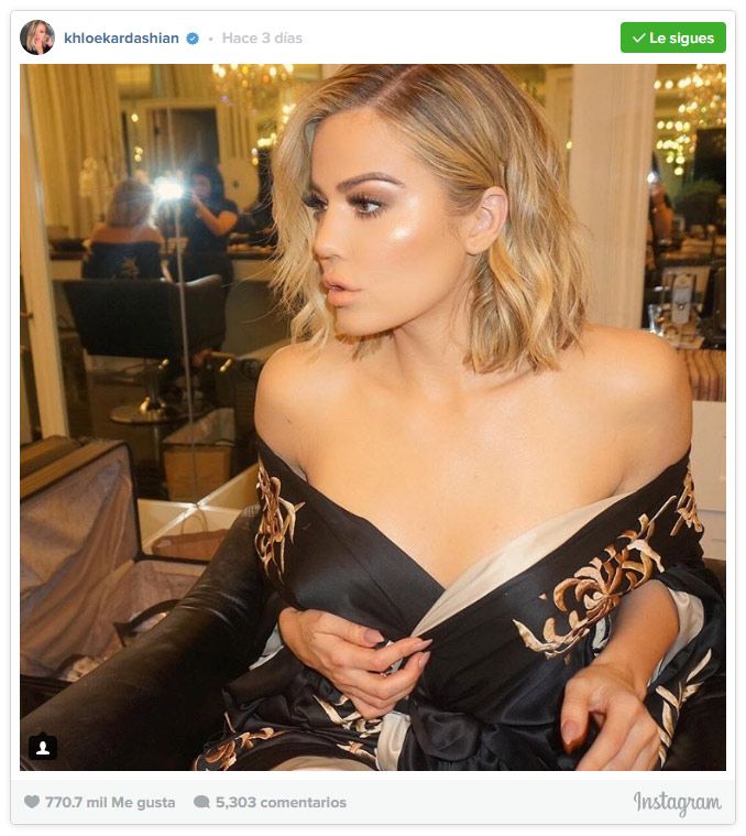 No sólo Kendall se ha animado a cortarse el pelo, sino que también su hermana Khloe nos ha sorprendido en su perfil personal de las redes sociales compartiendo esta imagen en la que preusme de melenita
