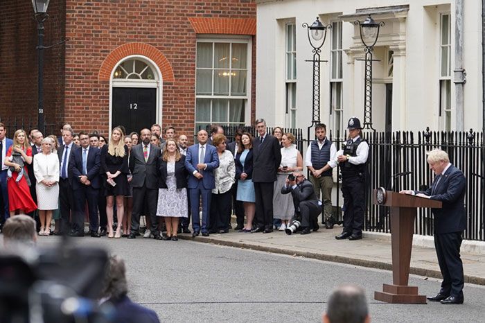 Boris Johnson y Carrie Symonds