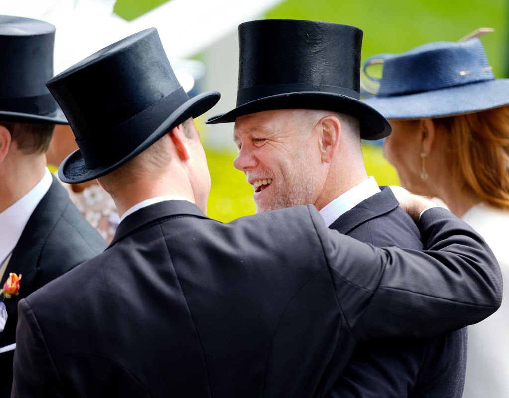 El príncipe Guillermo com Mike Tindall en las carreras de Ascot el 19 de junio de 2024