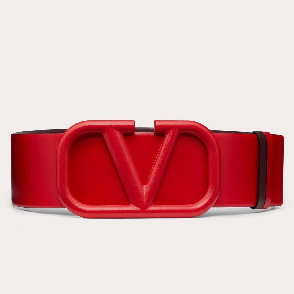 vlogo reversible belt in glossy de valentino garavani