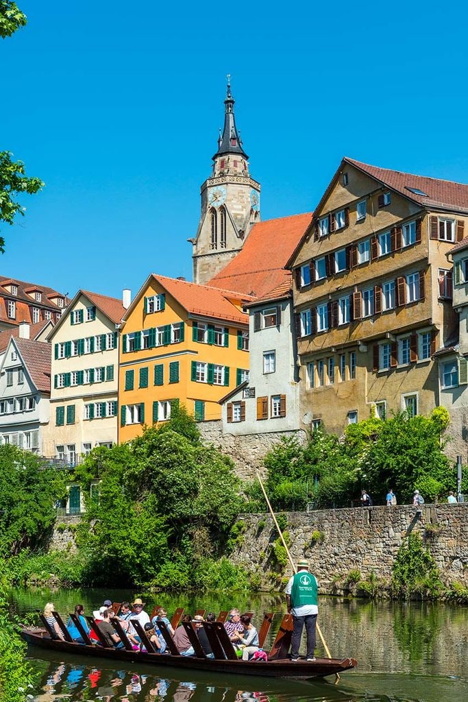 Góndola en el río Neckar, Tübingen