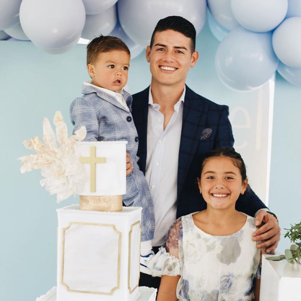 james rodr guez en el bautizo de su hijo samuel