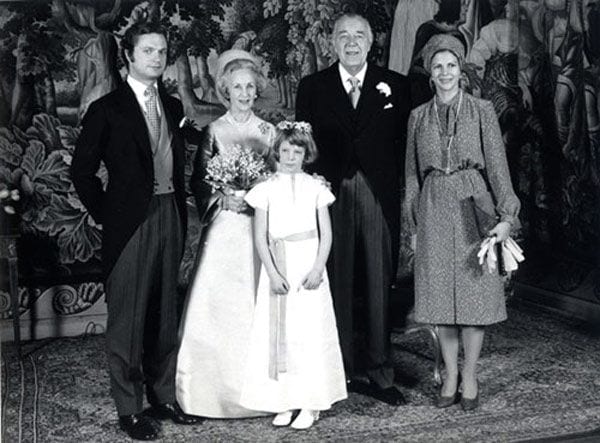 Los reyes Carlos Gustavo y Silvia asistieron al enlace de Bertil y Lilian el 7 de diciembre de 1976  