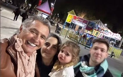 Juan Soler, su nieta Alfonsina, su hija Valentina y su yerno.