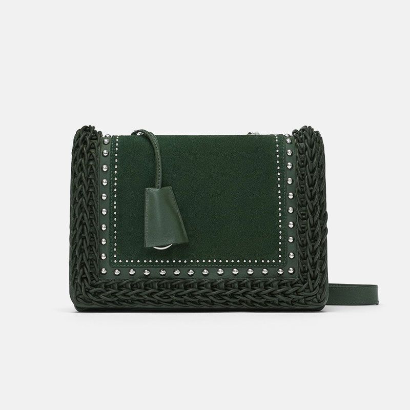 bolso verde zara