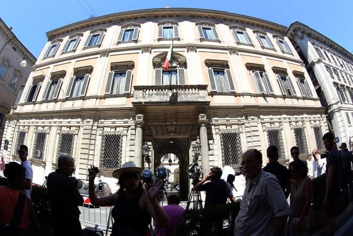 Una de las residencias del político Silvio Berlusconi, el Palacio Grazioli, en Roma