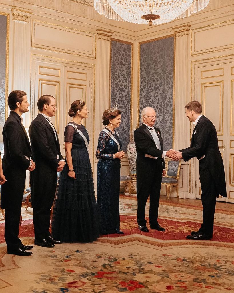 Victoria de Suecia en la cena de los Nobel