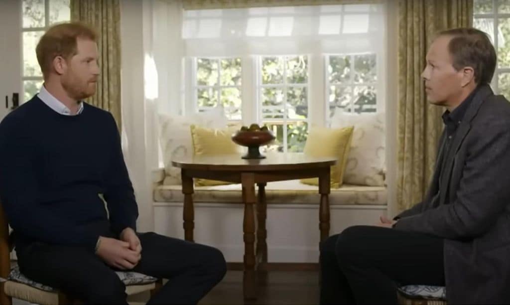 El príncipe Harry en su entrevista con Tom Bradby PARA la cadena británica ITV