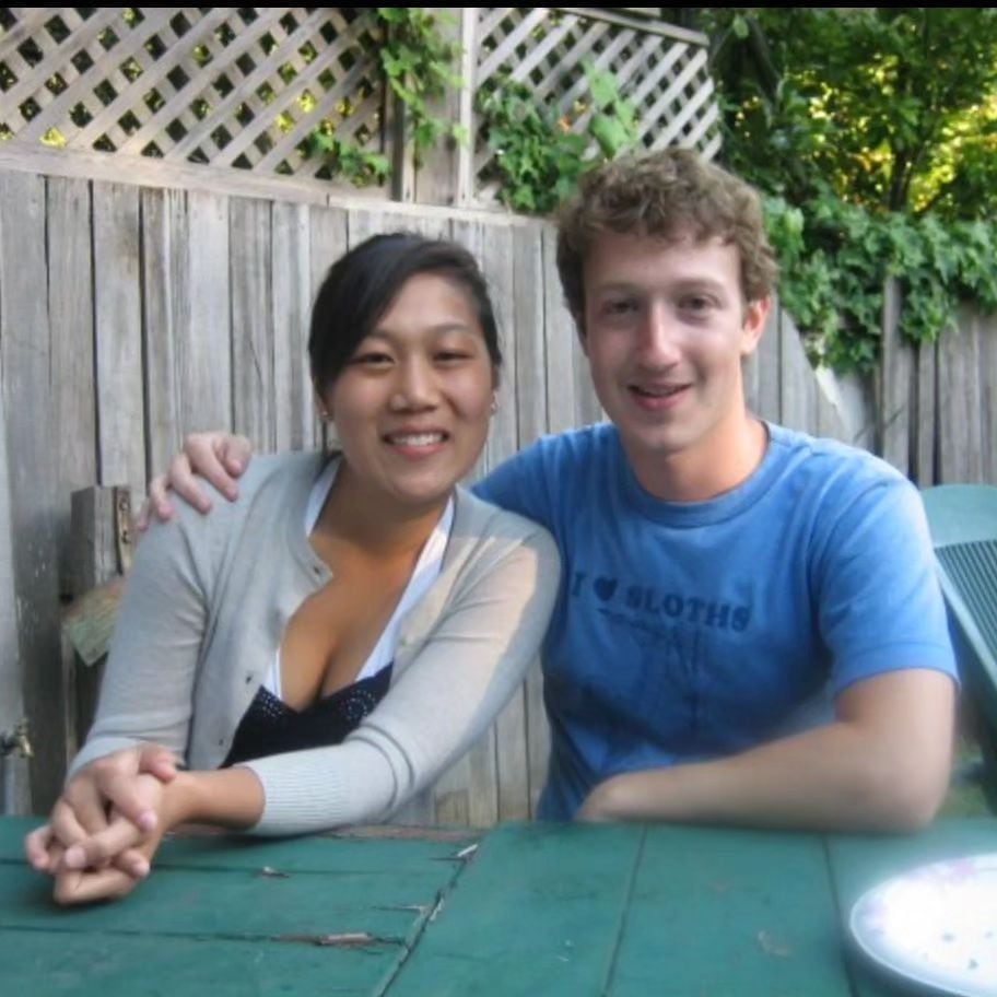 En 2023, Mark Zuckerberg compartió esta nostálgica foto de los inicios de su relación con Priscilla.