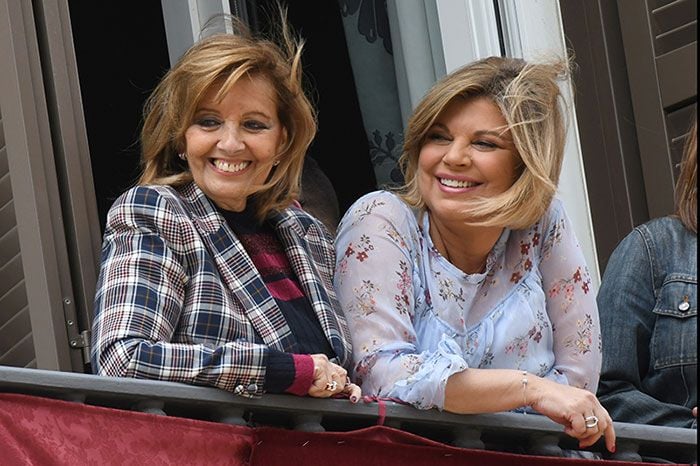 María Teresa Campos con su hija Terelu en las procesiones de Semana Santa en Málaga