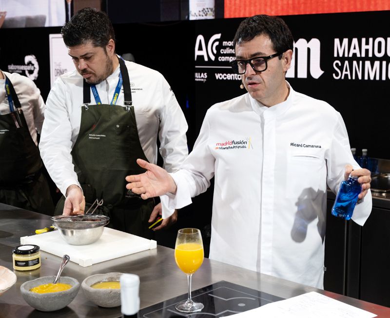 El chef Ricard Camarena durante su intervención en Madrid Fusión