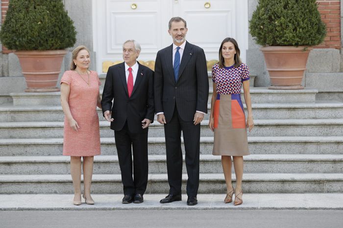 Los Reyes con el presidente de Chile y su mujer