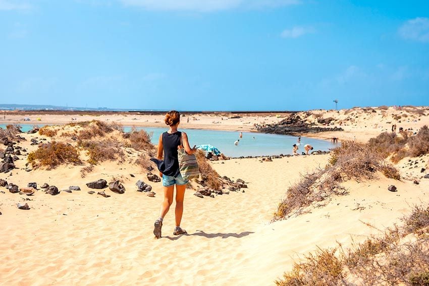 Playa de La Concha en Isla de Lobos, Fuerteventura